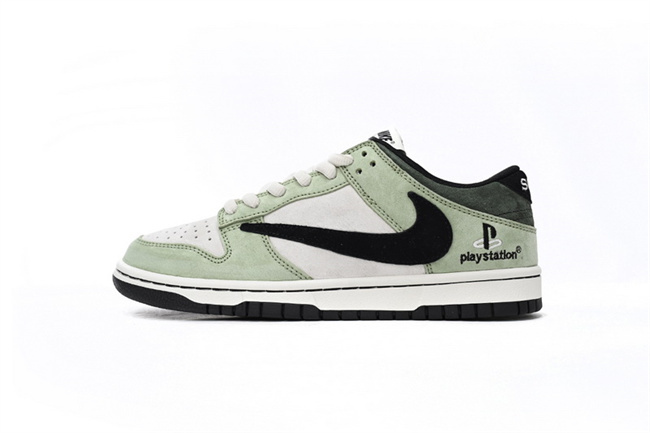 Men's Dunk Low Green/White Shoes 0391 Men's Dunk Low Green/White Shoes 0391